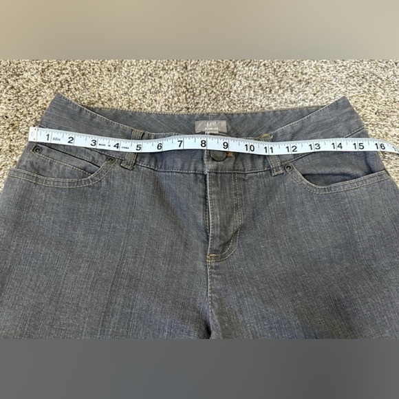 J. Jill Jeans Womens Size 4 Gray Denim Cotton Stretch Pockets Flat Front Bootcut - Picture 6 of 8